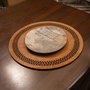 Hermia Seljuk - Walnut Juego de Salvamanteles de Madera de 4 Piezas
